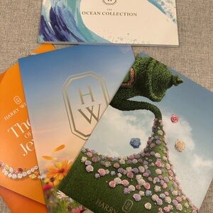 Colorful Garden Home Accents Brochure Set - Blue, Green, Orange